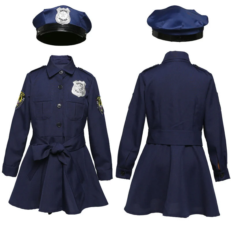 Damen Polizeikostüm mit Rock und Mütze Nord Taschen