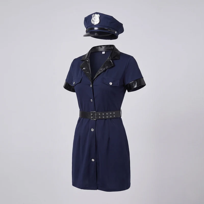 Damen Polizeiuniform Kleid mit modernem Schnitt und Accessoires Nord Taschen