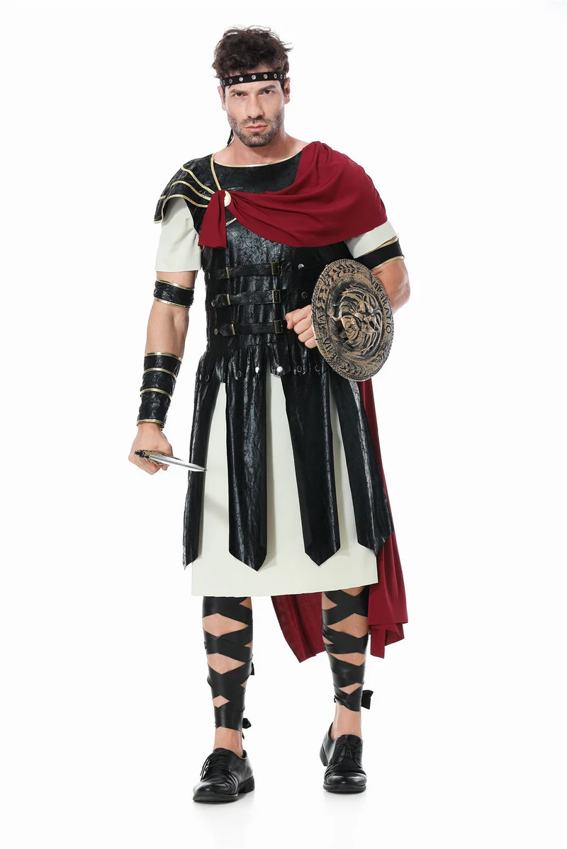 Mädchen Gladiatorinnenkostüm mit Umhang und Accessoires Nord Taschen