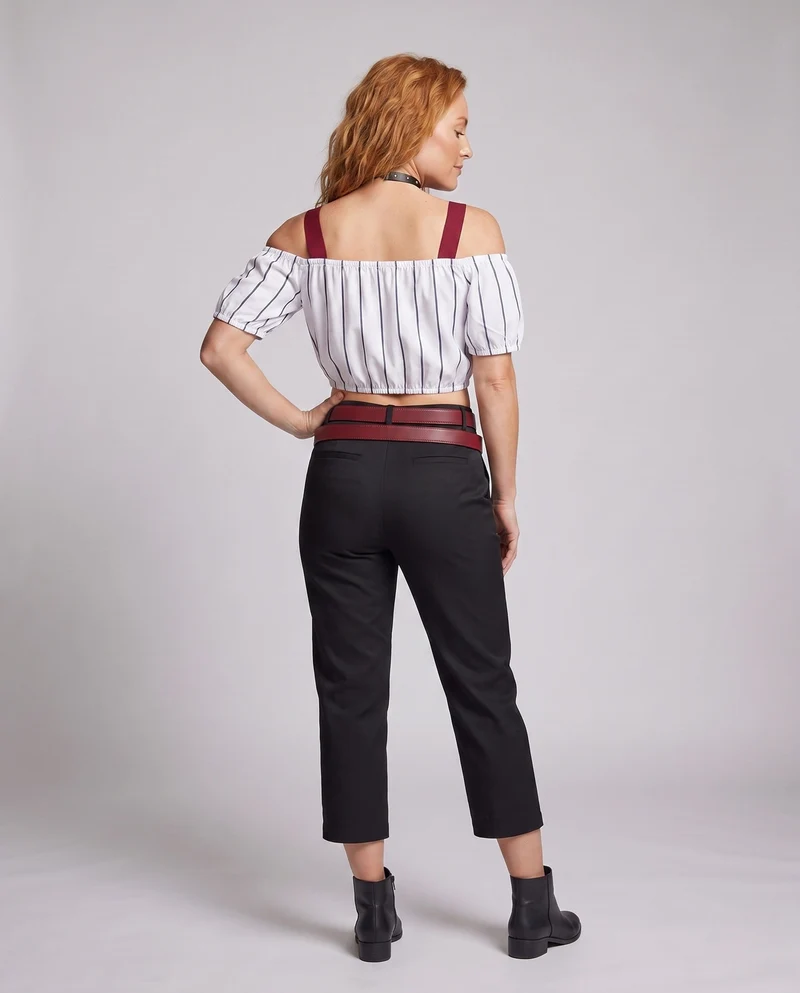 Damen Stylish Crop-Top und Palazzo-Hosen Set Nord Taschen