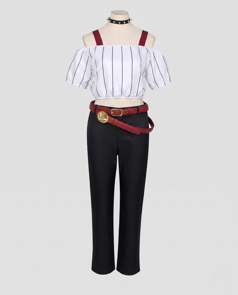 Damen Stylish Crop-Top und Palazzo-Hosen Set Nord Taschen