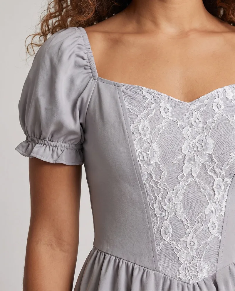Damen Hochzeitskleid mit Spitzen-Detail und Tüllrock Nord Taschen