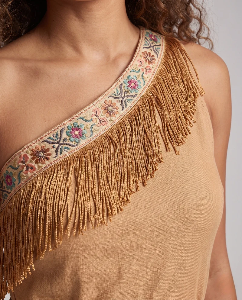 Damen Indianerin Kostüm mit Fransen und verzierten Details Nord Taschen