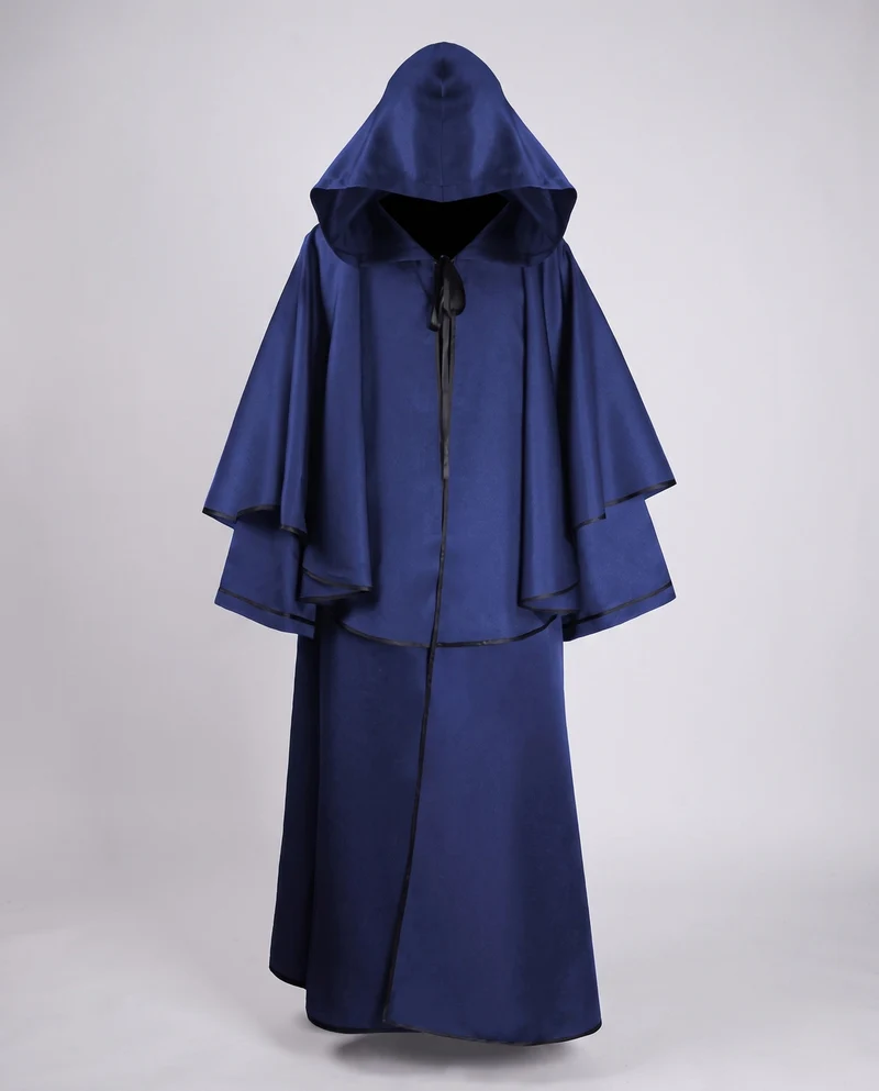 Damen eleganter Kapuzenumhang mit fließendem Schnitt und weiten Ärmeln Nord Taschen
