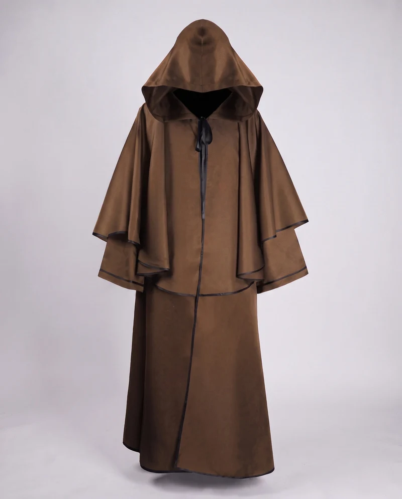 Damen eleganter Kapuzenumhang mit fließendem Schnitt und weiten Ärmeln Nord Taschen