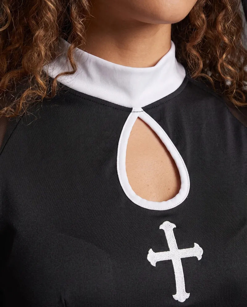 Damen Sexy Nonnenkostüm Nord Taschen