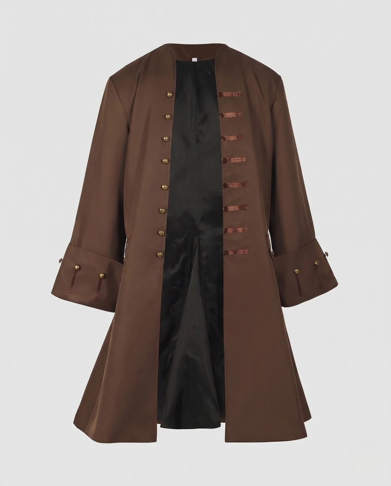 Damen eleganter historischer Umhang mit kunstvollen Knöpfen und weiten Ärmeln Nord Taschen
