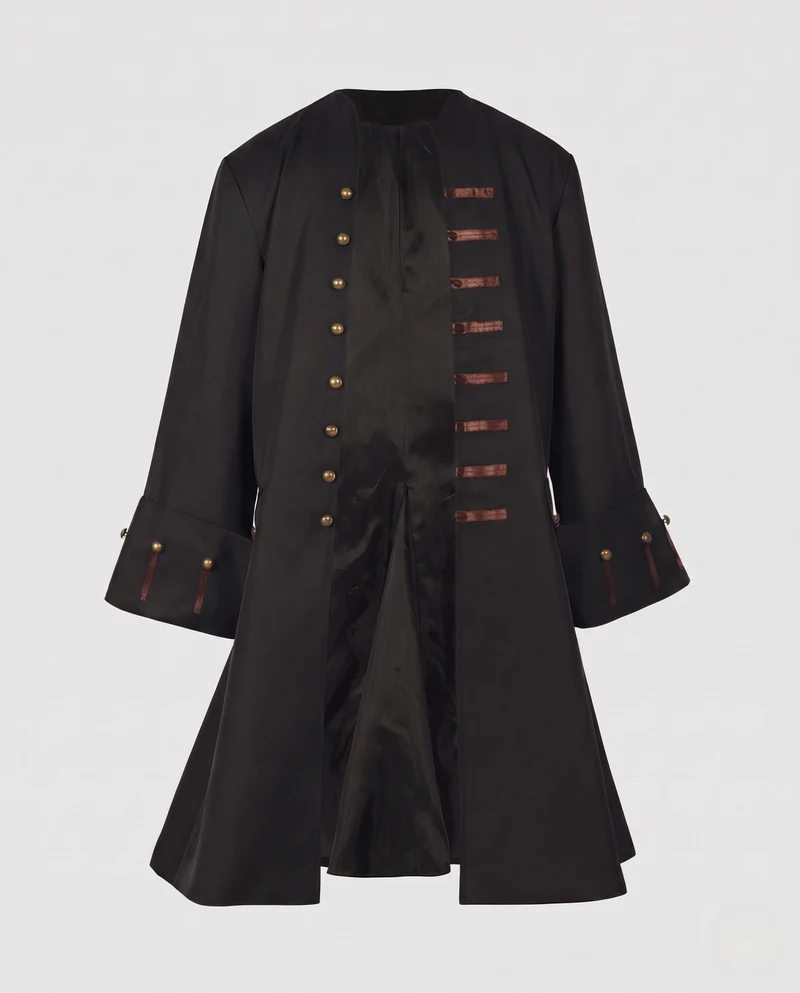 Damen eleganter historischer Umhang mit kunstvollen Knöpfen und weiten Ärmeln Nord Taschen