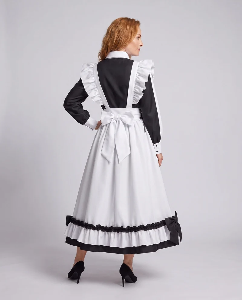 Damen viktorianisches Kostüm mit Rüschendetails und elegantem Schnürdesign Nord Taschen