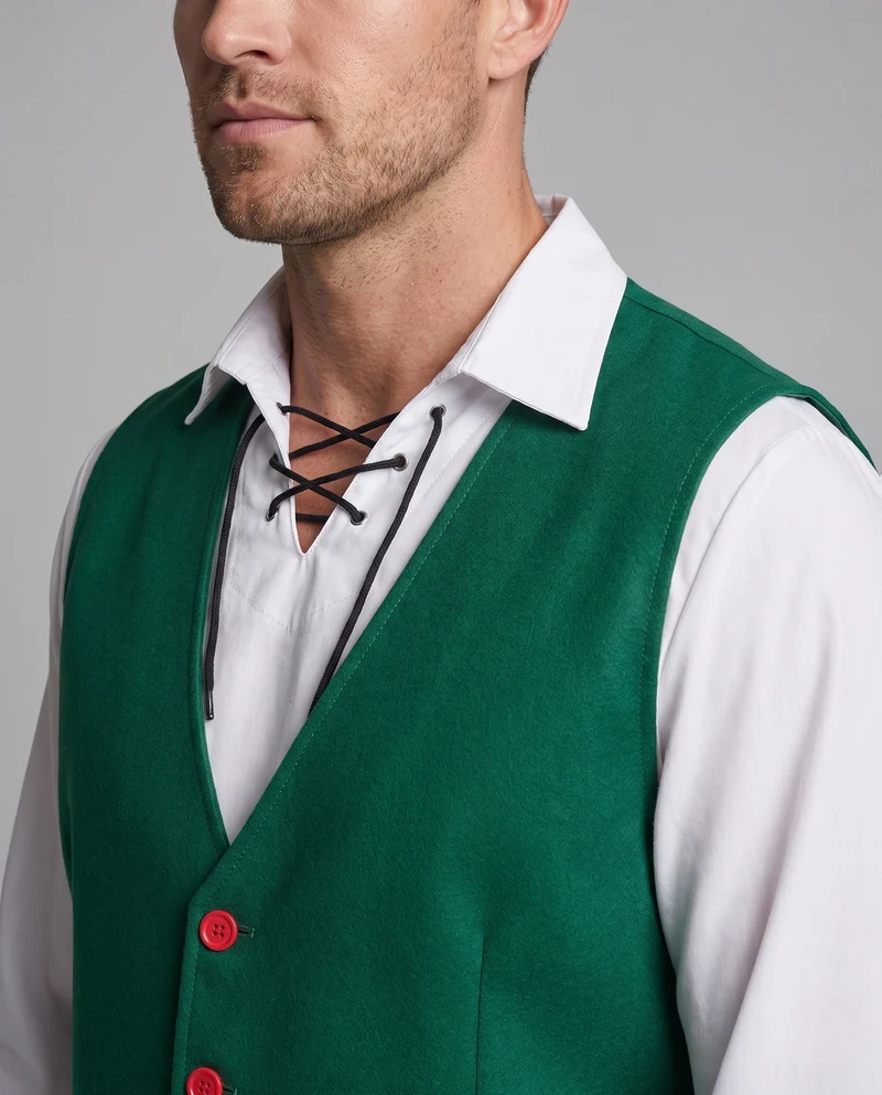 Herren Oktoberfest-Kostüm-Set mit schickem Hut, Weste, Bluse und Latzhose Nord Taschen