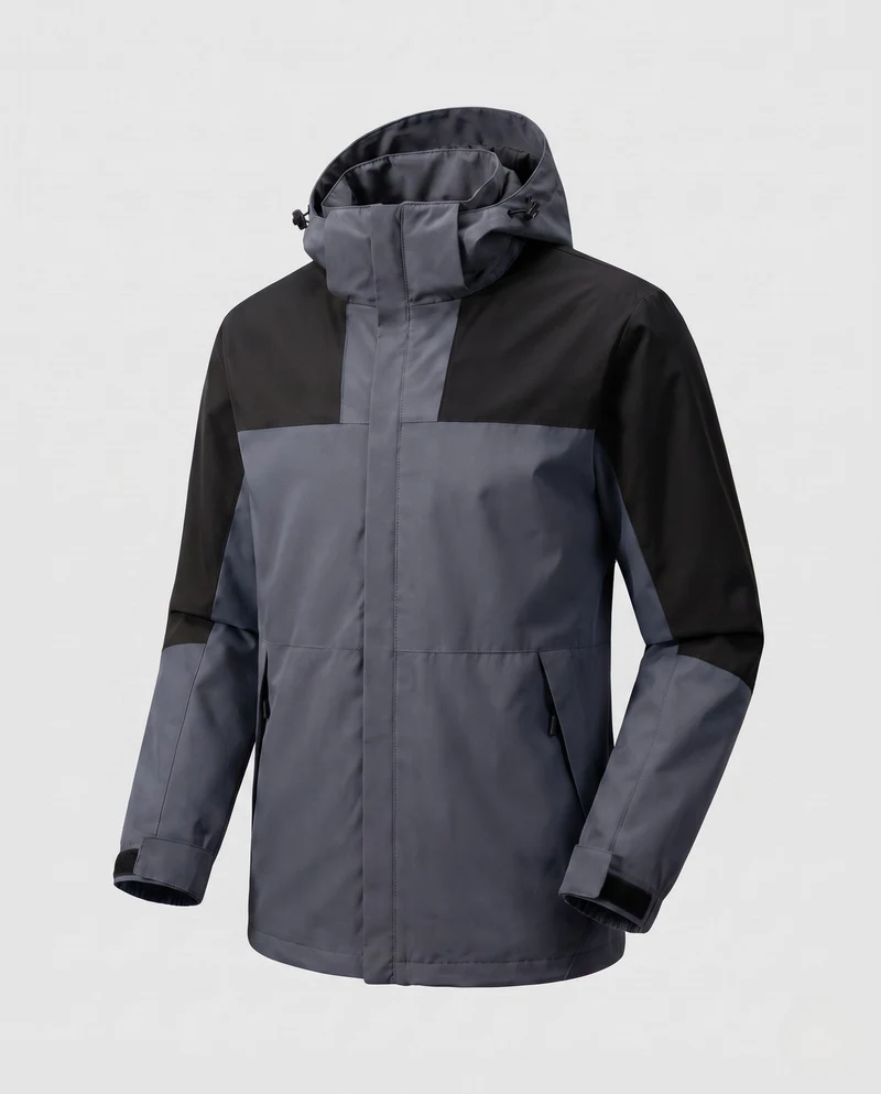 Damen leichte zweischichtige Kapuzenjacke mit winddichter Membran und funktionalen Reißverschlusstaschen Nord Taschen