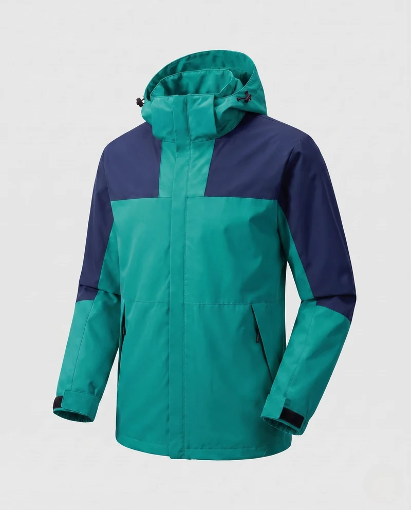 Damen leichte zweischichtige Kapuzenjacke mit winddichter Membran und funktionalen Reißverschlusstaschen Nord Taschen