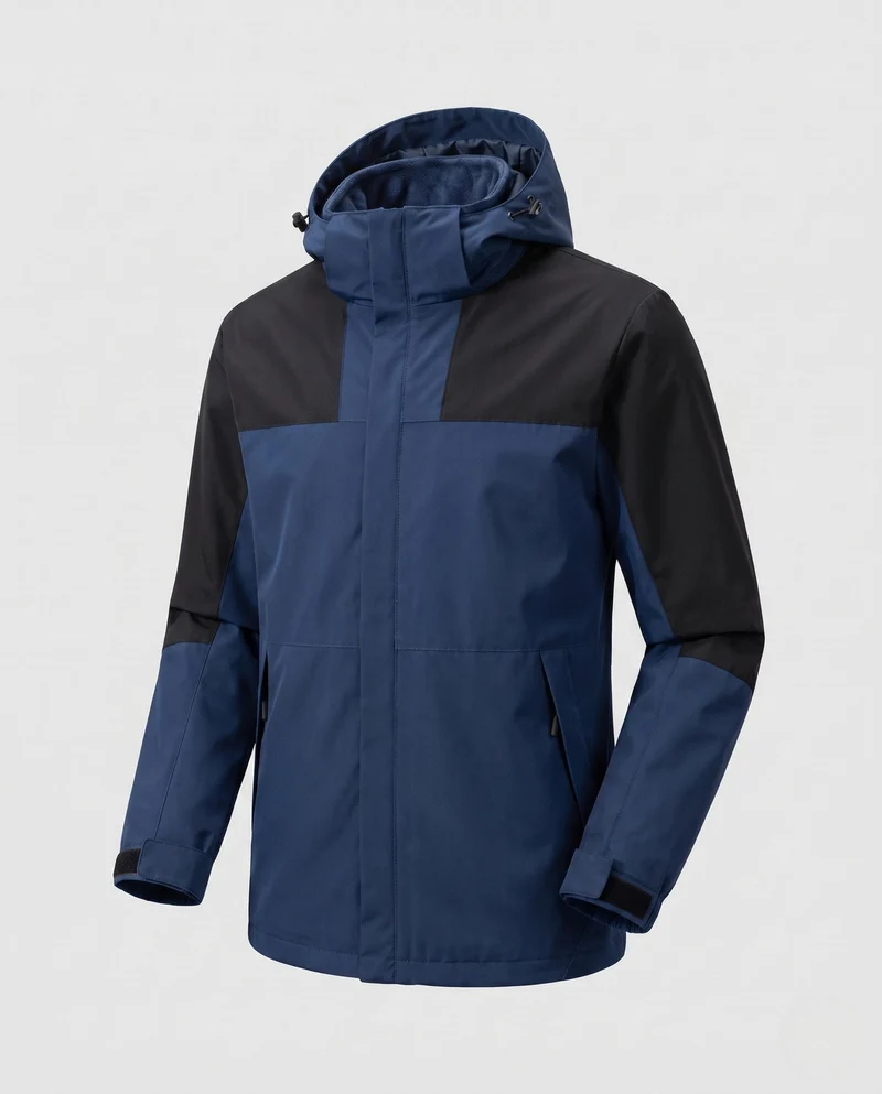 Damen leichte zweischichtige Kapuzenjacke mit winddichter Membran und funktionalen Reißverschlusstaschen Nord Taschen