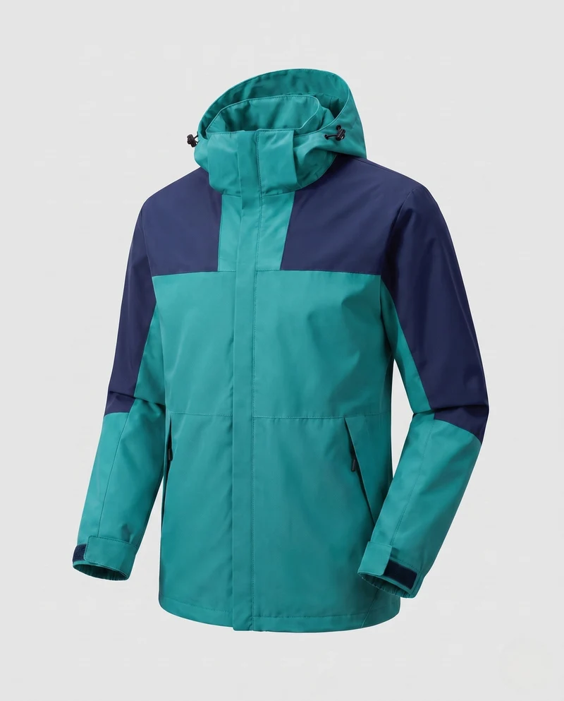 Damen leichte zweischichtige Kapuzenjacke mit winddichter Membran und funktionalen Reißverschlusstaschen Nord Taschen