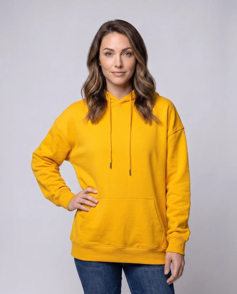 Damen Oversize Hoodie in Relaxed Fit mit Kängurutasche Nord Taschen