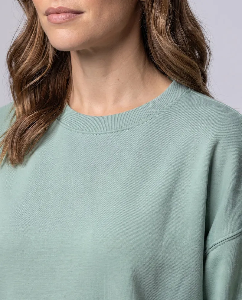 Damen Oversized Sweatshirt mit Rundhalsausschnitt und Drop-Shoulder Nord Taschen