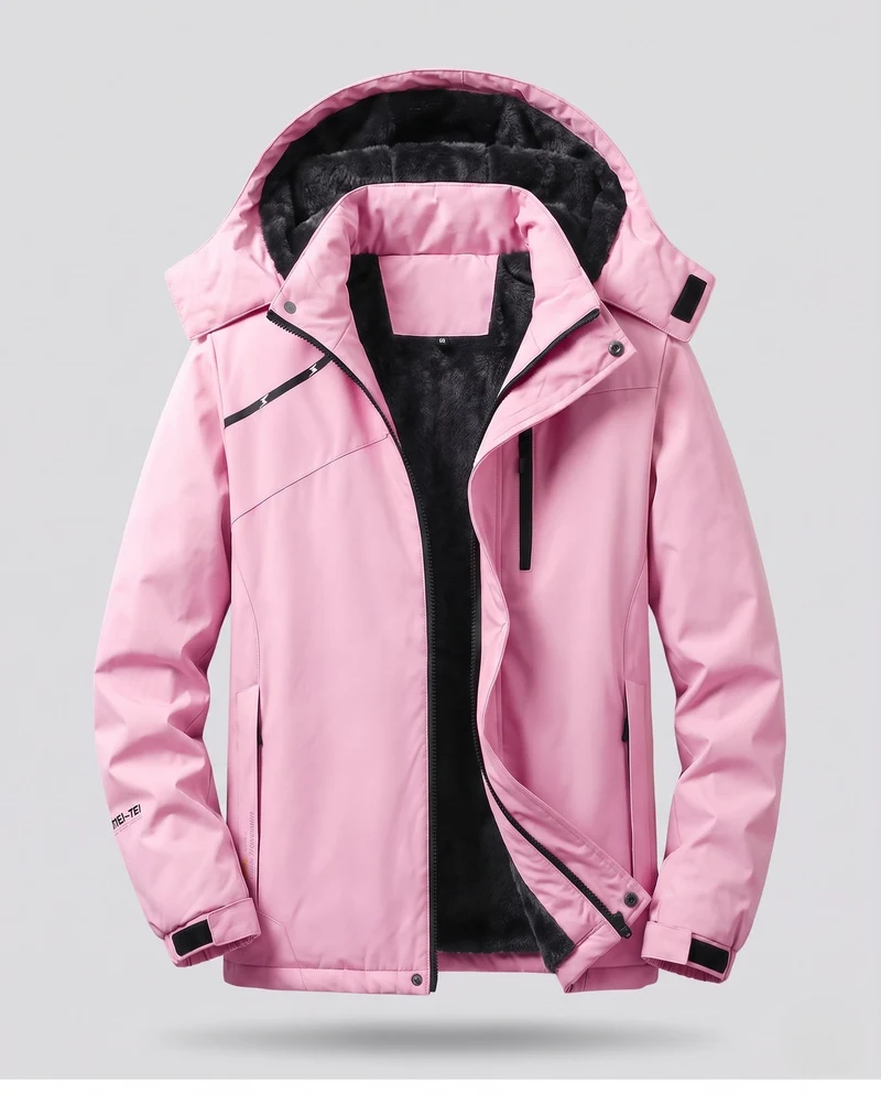 Damen vielseitiger Kapuzenparka mit wärmendem Fleece-Futter und wasserabweisender Oberfläche Nord Taschen