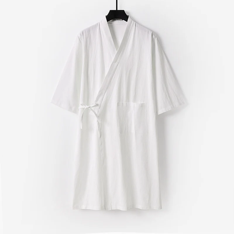 Damen Kimono-Wickelkleid mit Bindegürtel und aufgesetzten Taschen Nord Taschen