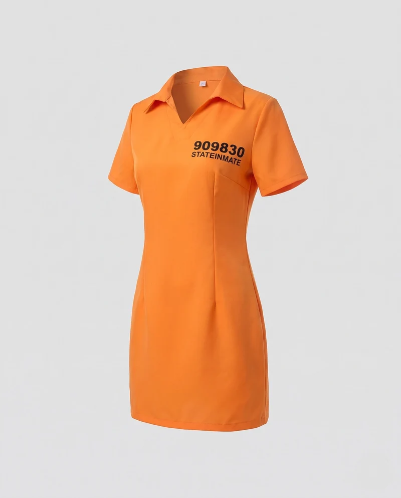 Damen Kostüm als stylische Gefangene mit abgerundetem Kragen Nord Taschen