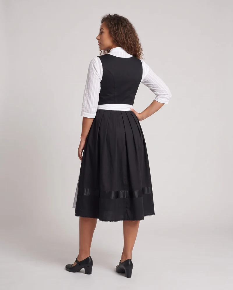 Damen Trachtenkleid mit elegantem Spitzenoberteil und weitem Rock Nord Taschen