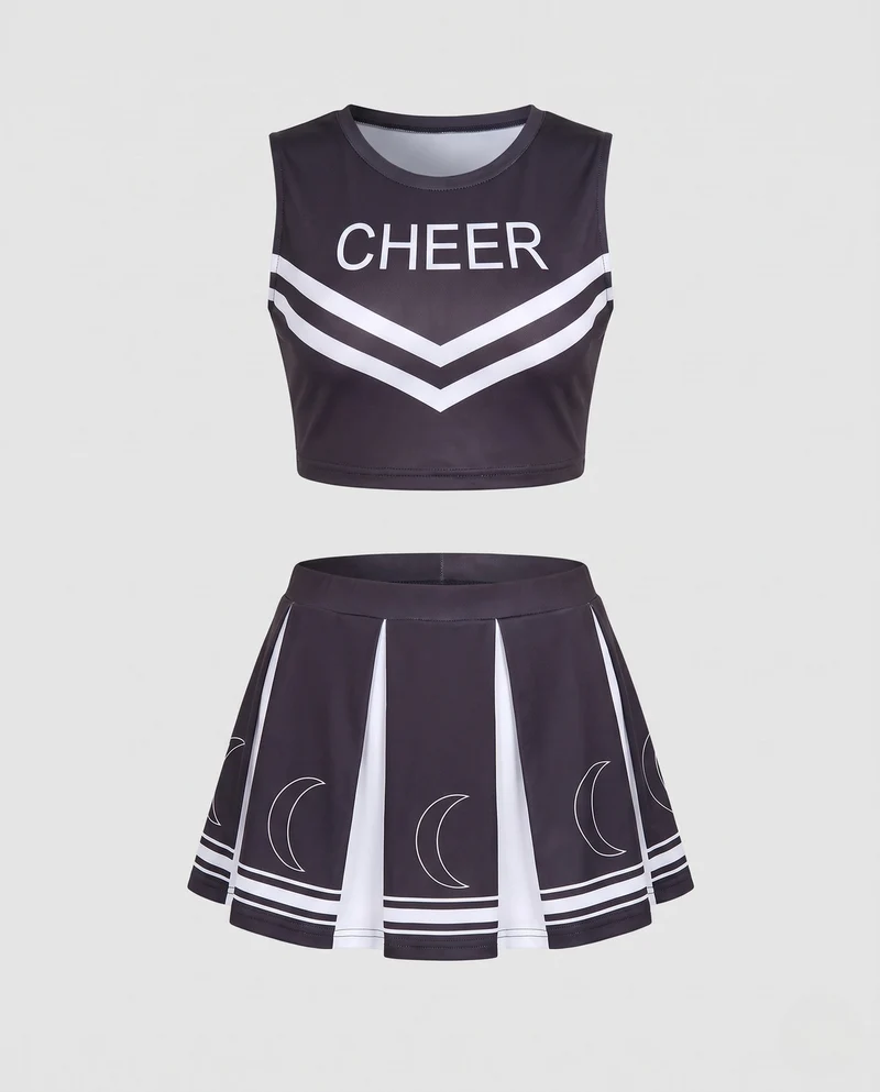 Damen Cheerleader-Kostüm mit Rock und Socken Nord Taschen