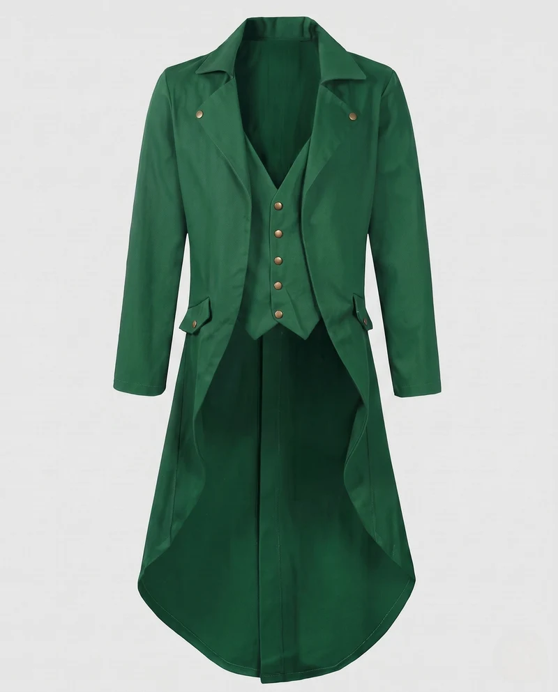 Damen Eleganter Kapuzenmantel mit asymmetrischem Saum und kunstvollen Verzierungen Nord Taschen
