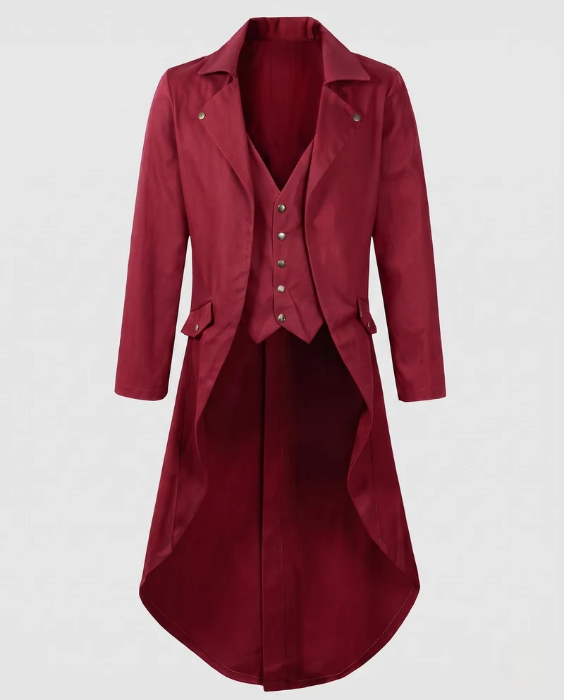 Damen Eleganter Kapuzenmantel mit asymmetrischem Saum und kunstvollen Verzierungen Nord Taschen