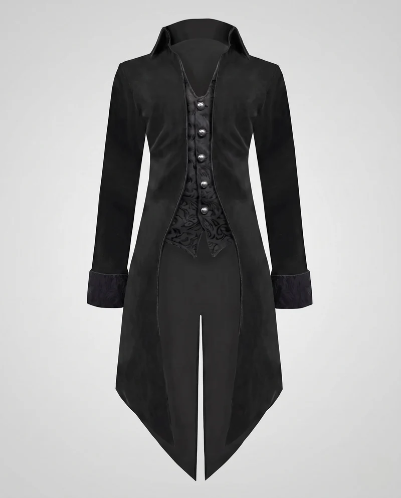 Damen Eleganter Langmantel mit kunstvollen Verzierungen Nord Taschen