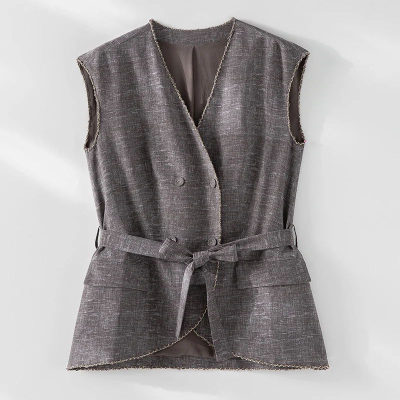 Damen Weite Plissee-Hose mit hohem Elastikbund und Relaxed-Fit Nord Taschen