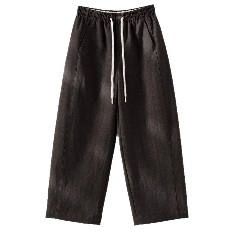 Damen Weite Leinenmix‑Hose mit elastischem Bund und Kordel Nord Taschen