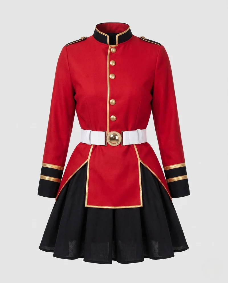 Damen Kostüm im Militärstil mit Rock und eleganten Akzenten Nord Taschen