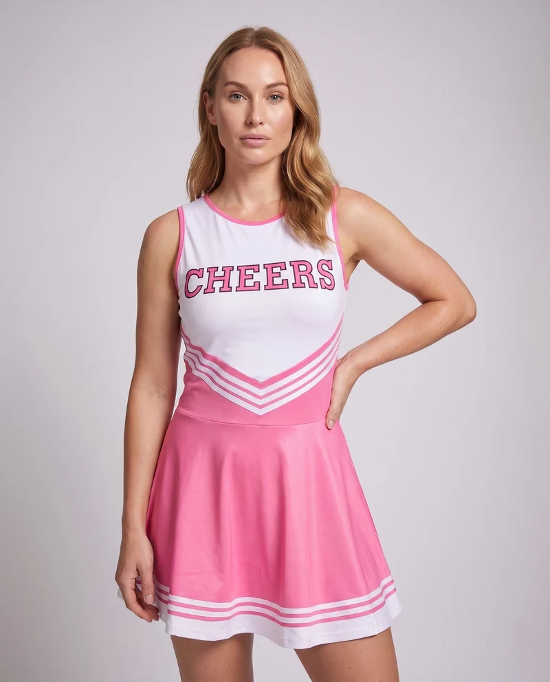 Damen Cheerleader Kostüm mit sportlichem Design und kontrastierenden Streifen Nord Taschen