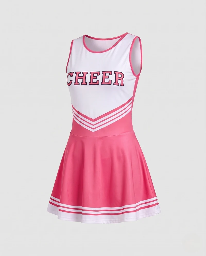 Damen Cheerleader Kostüm mit sportlichem Design und kontrastierenden Streifen Nord Taschen