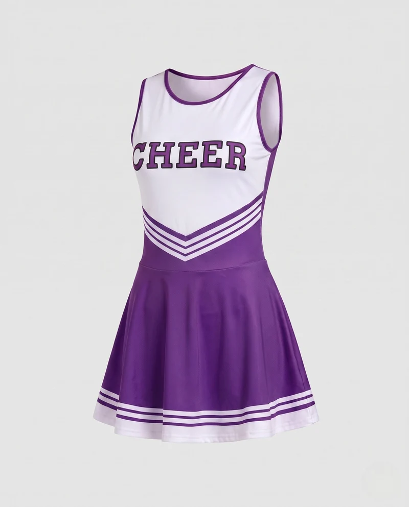 Damen Cheerleader Kostüm mit sportlichem Design und kontrastierenden Streifen Nord Taschen