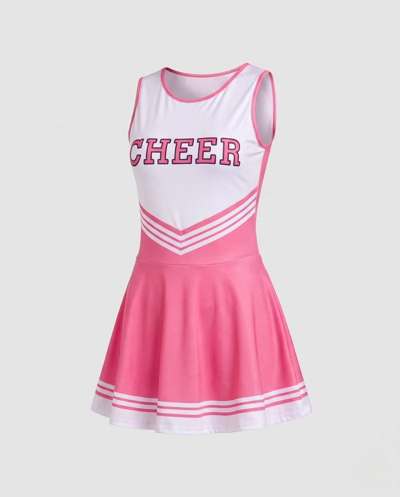 Damen Cheerleader Kostüm mit sportlichem Design und kontrastierenden Streifen Nord Taschen
