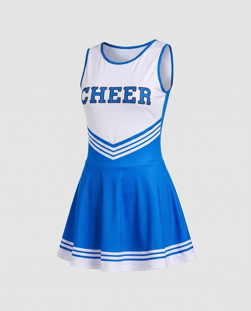 Damen Cheerleader Kostüm mit sportlichem Design und kontrastierenden Streifen Nord Taschen