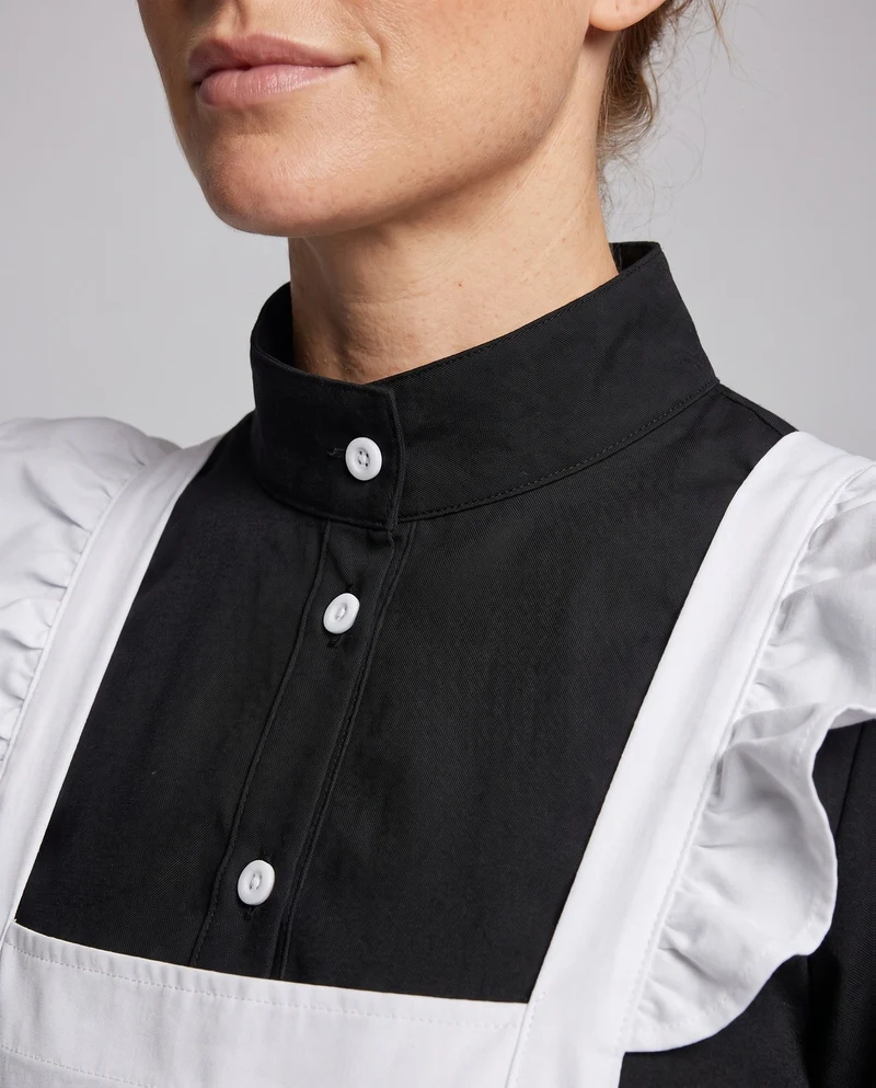Damen Dienstmädchen-Kostüm mit Rüschen und Schürze Nord Taschen