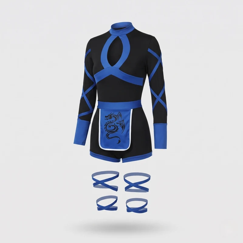 Damen Cosplay Kostüm mit topmodernem Design und strategischen Cut-Outs Nord Taschen