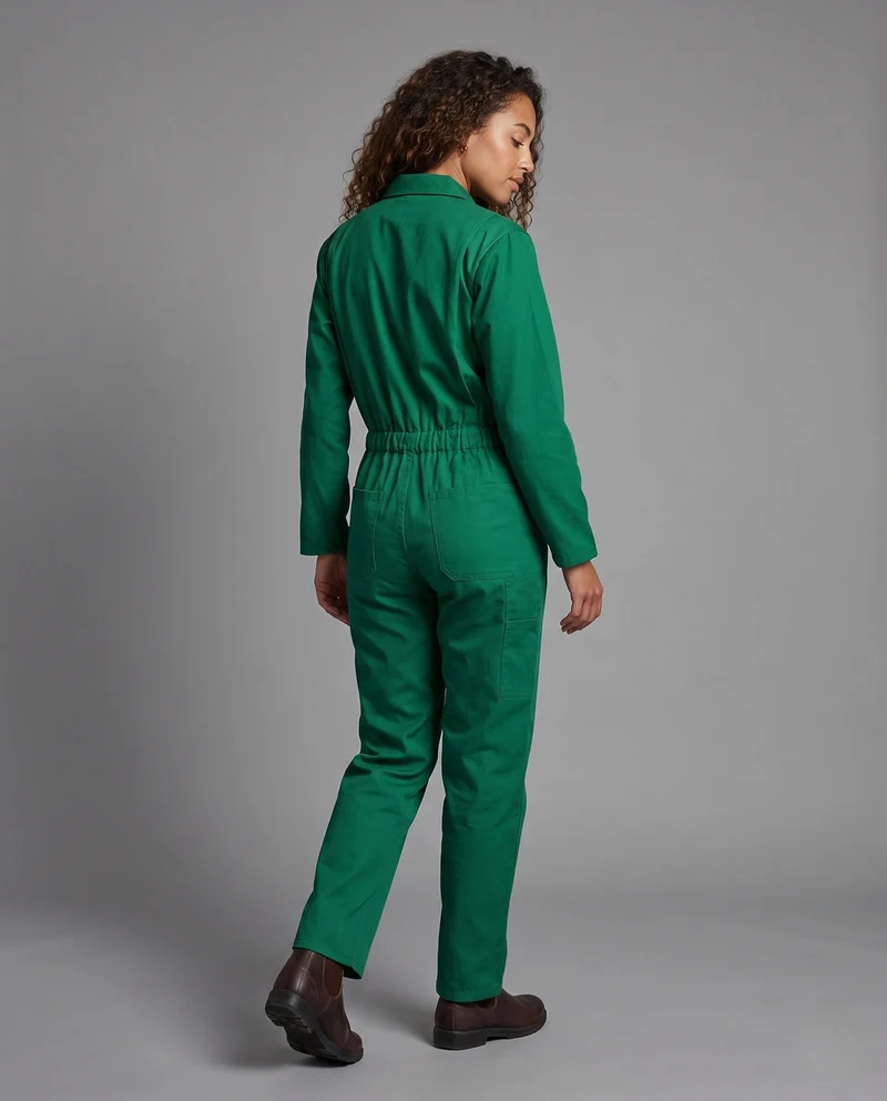 Damen eleganter Overall mit Taillengürtel Nord Taschen