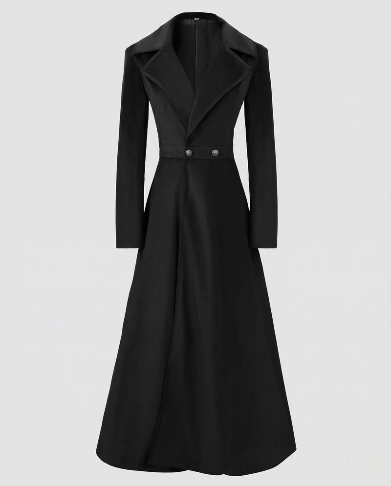 Damen Eleganter und modischer Maxi-Mantel Nord Taschen