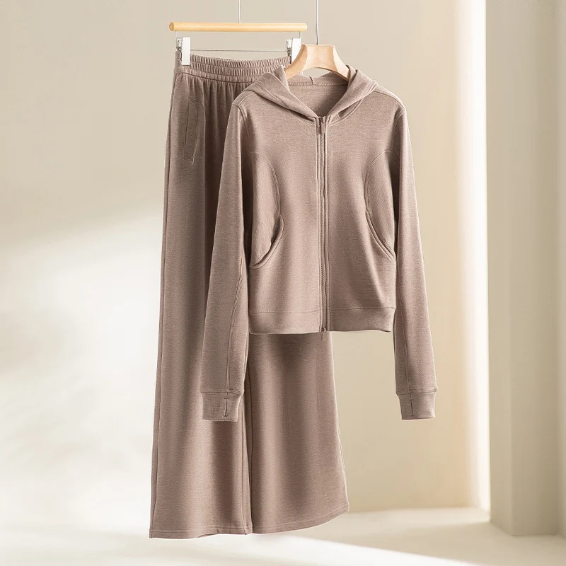 Damen Weite Komforthose mit hohem elastischem Bund und seitlichen Eingrifftaschen Nord Taschen