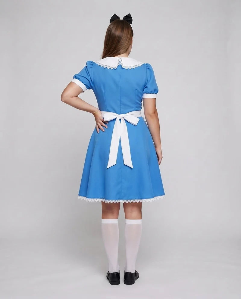 Damen Kostümkleid im Alice im Wunderland Stil mit Schürze Nord Taschen