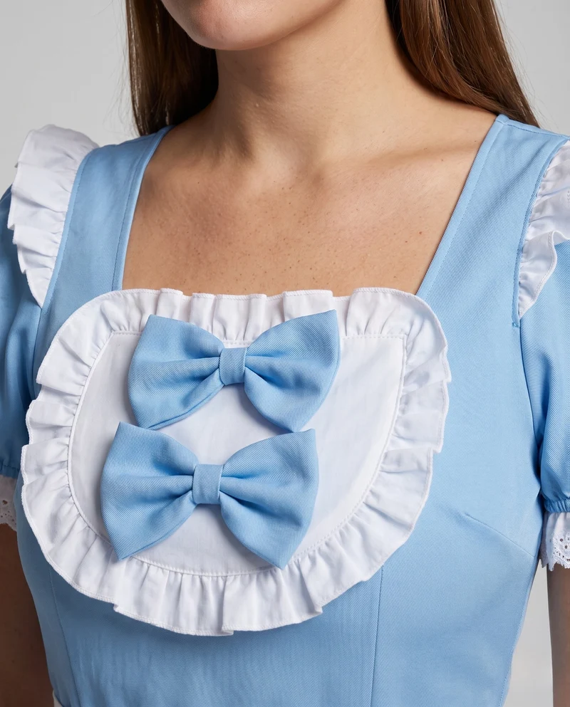 Damen Kostümkleid im Edvardianischen Stil mit Rüschendetails und Schürze Nord Taschen