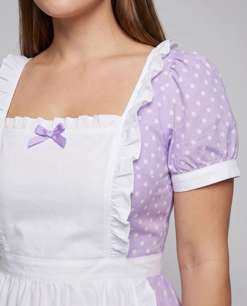 Damen Kostümkleid im verspielten Retro-Stil mit Schürze und Rüschendetails Nord Taschen