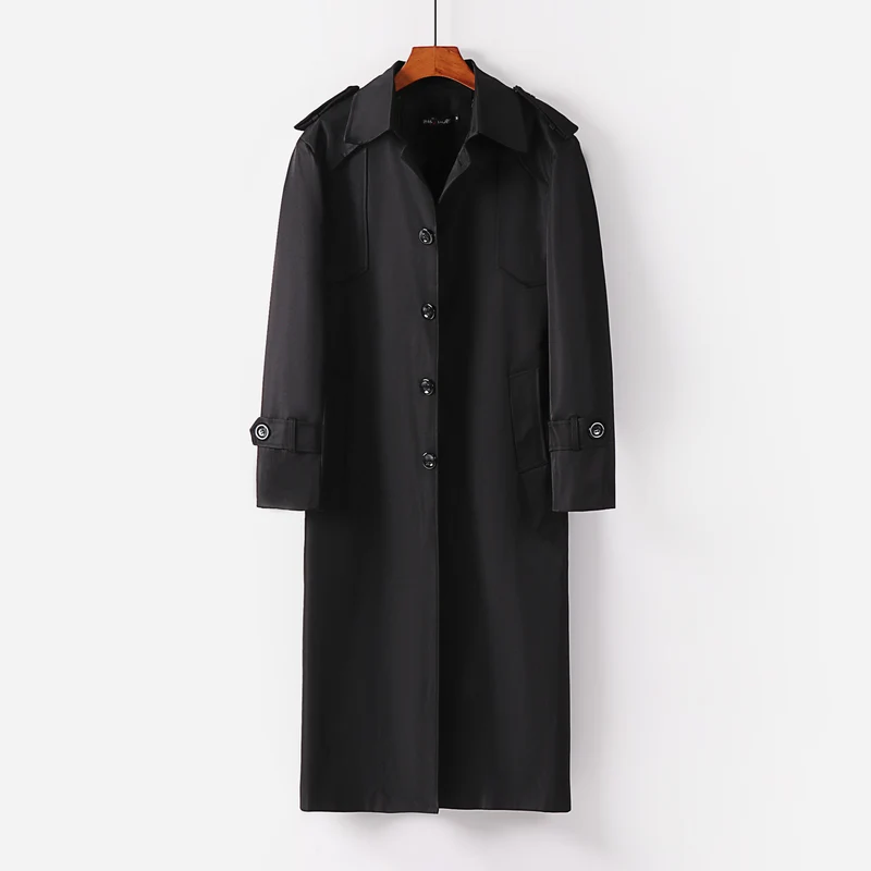 Damen eleganter leichter Trenchcoat mit Epauletten und Knopfleiste Nord Taschen