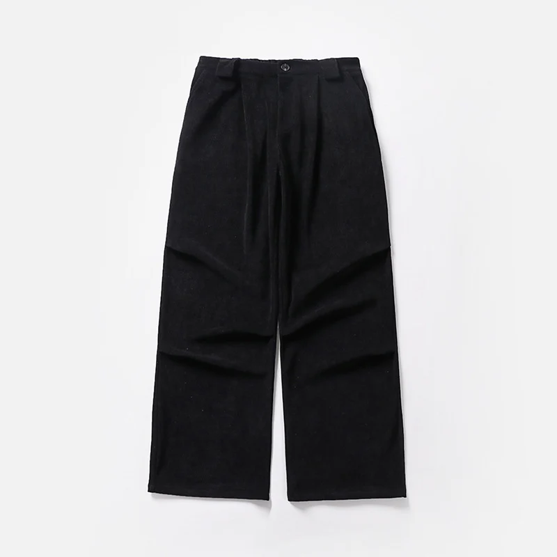 Damen Bundfalten-Hose mit weitem Bein und hoher Taille Nord Taschen
