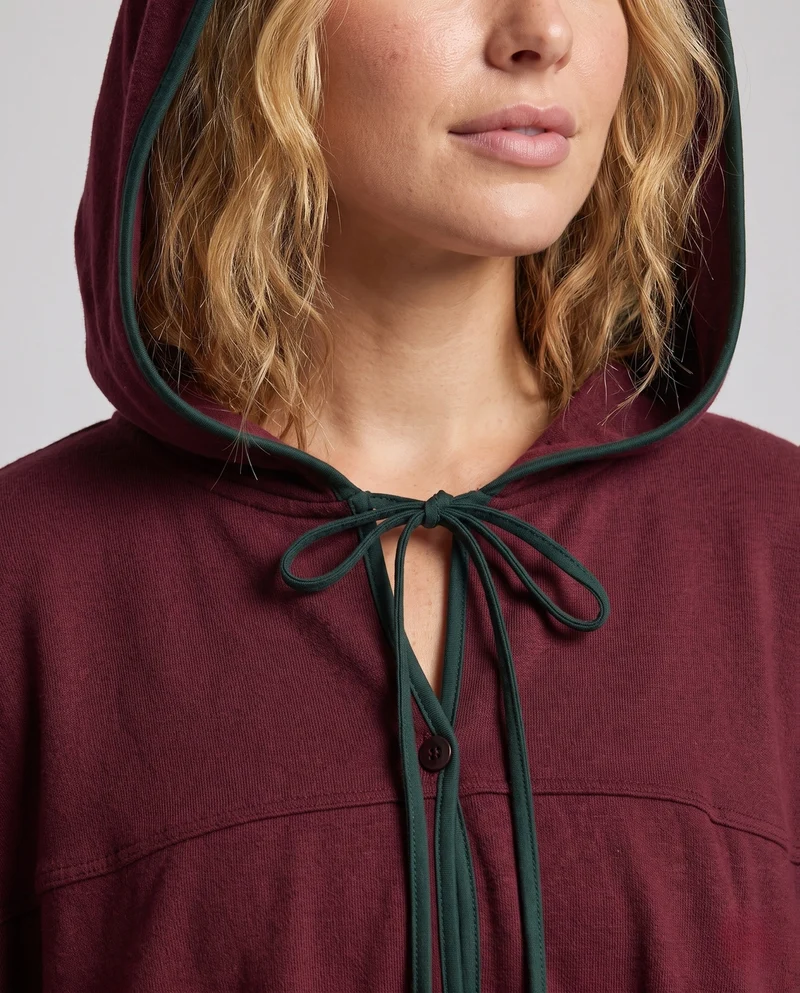 Damen Festliche Kapuzenrobe mit elegantem Design und schwingendem Schnitt Nord Taschen