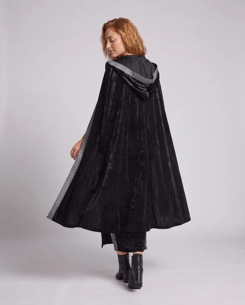 Damen elegantes Kostümkleid mit Kapuze und Schößchen Nord Taschen