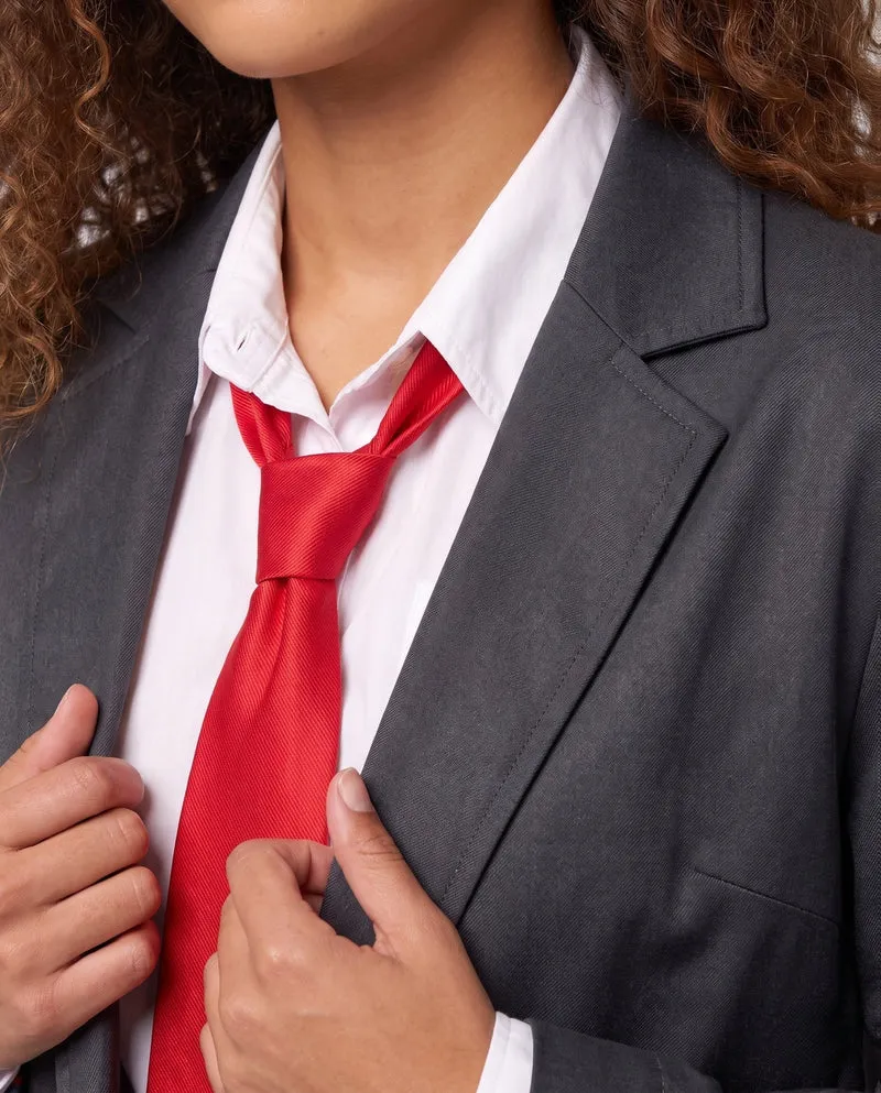 Damen elegantes Anzug-Kostümset mit Blazer, Krawatte und kurzen Hosen Nord Taschen
