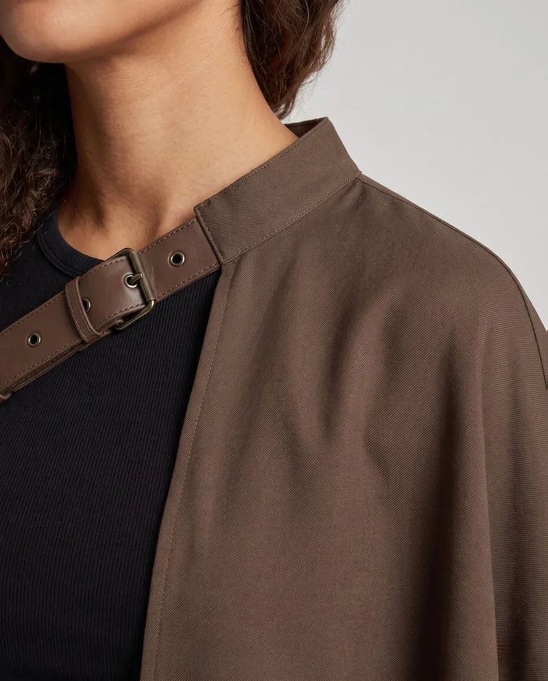 Damen elegantes Cape mit dekorativem Saum Nord Taschen
